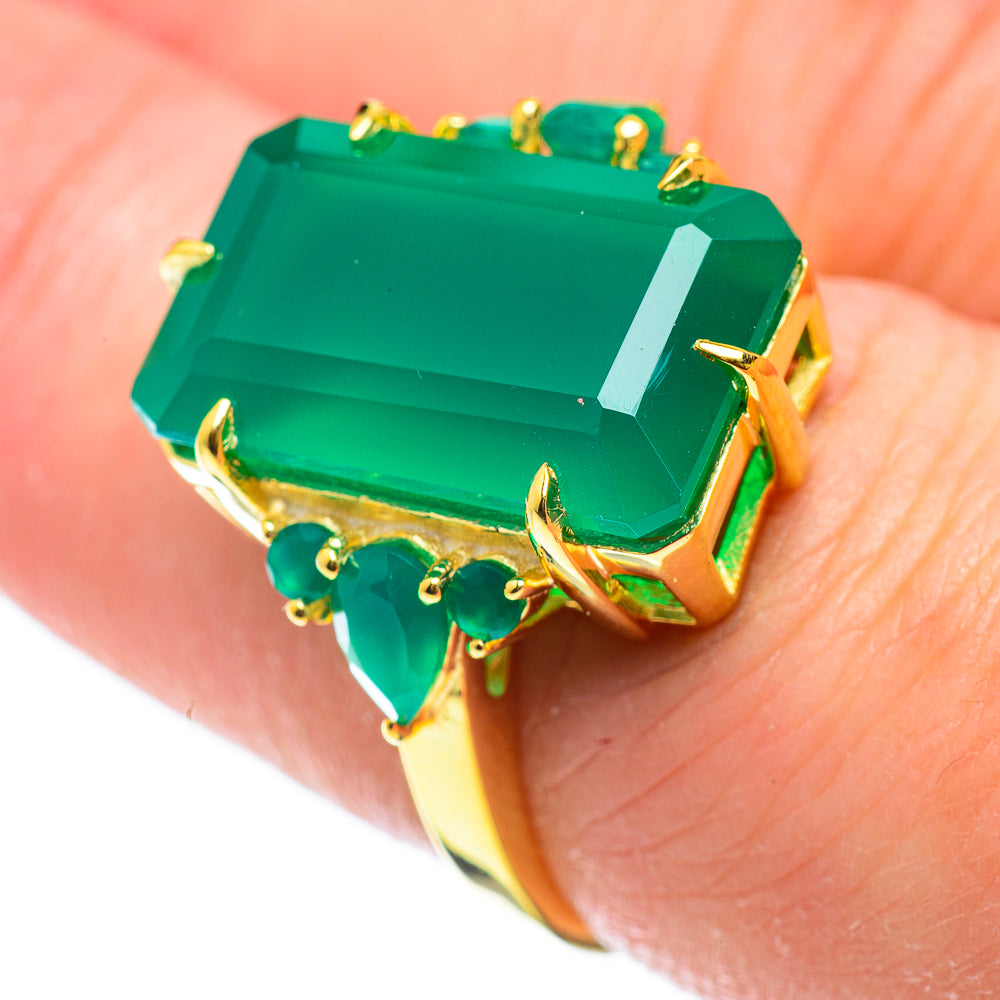 Green Onyx Rings handcrafted by Anasilvercos - RING51932