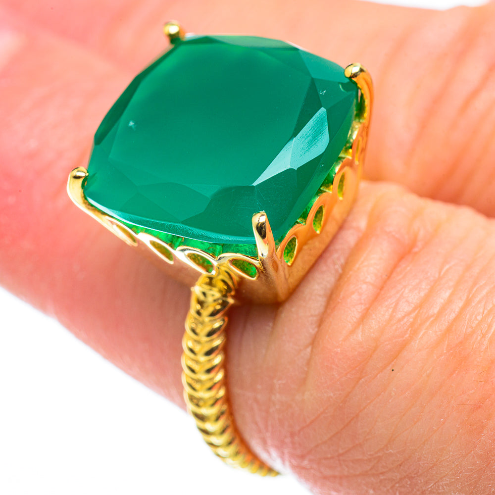 Green Onyx Rings handcrafted by Anasilvercos - RING51983