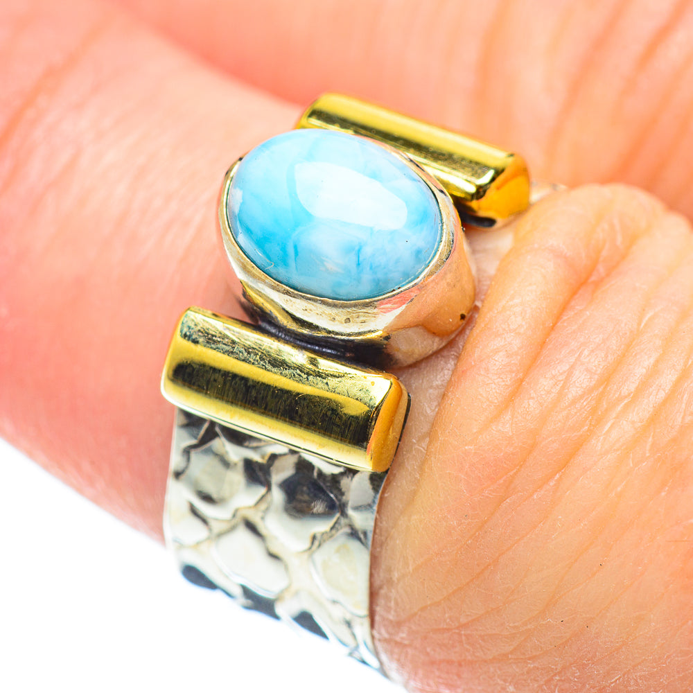 Larimar Rings handcrafted by Anasilvercos - RING52021