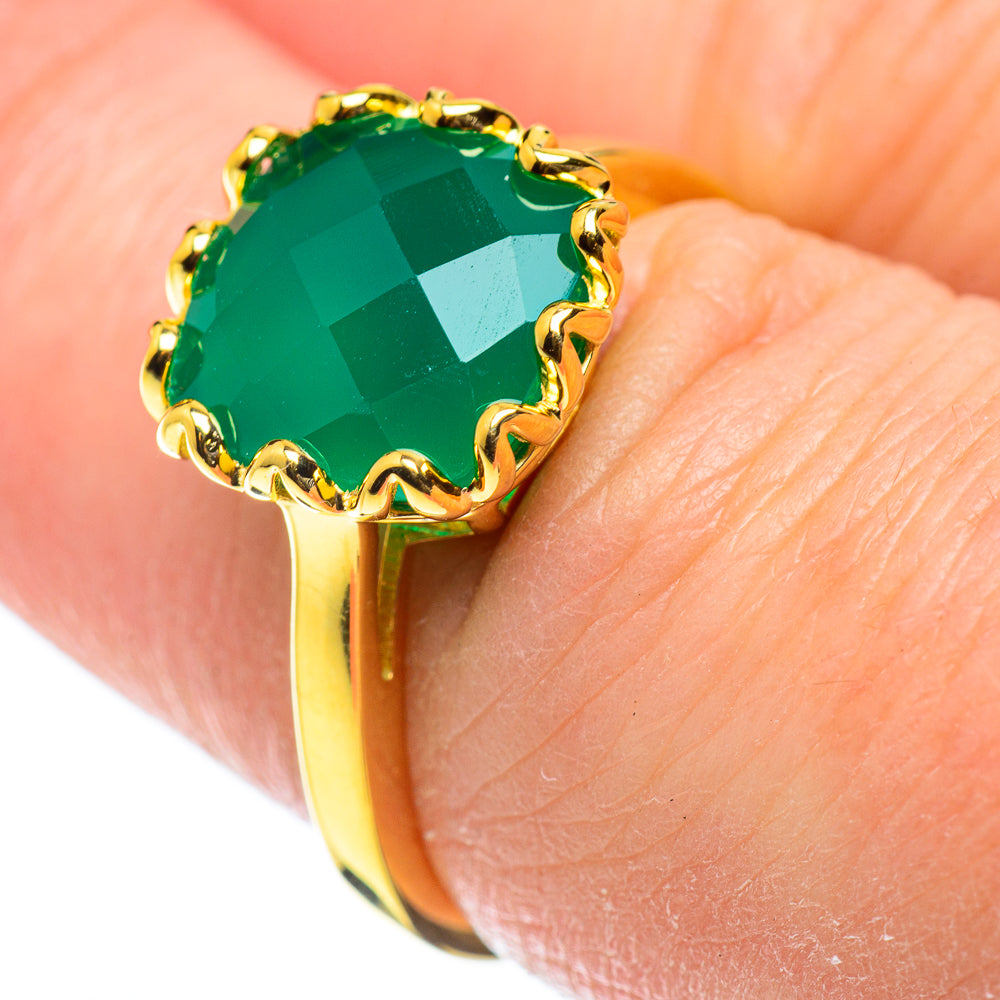 Green Onyx Rings handcrafted by Anasilvercos - RING52046