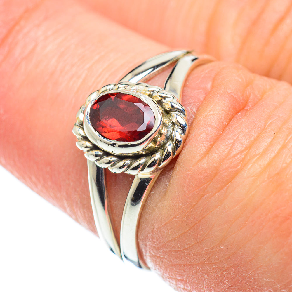 Garnet Rings handcrafted by Anasilvercos - RING52048