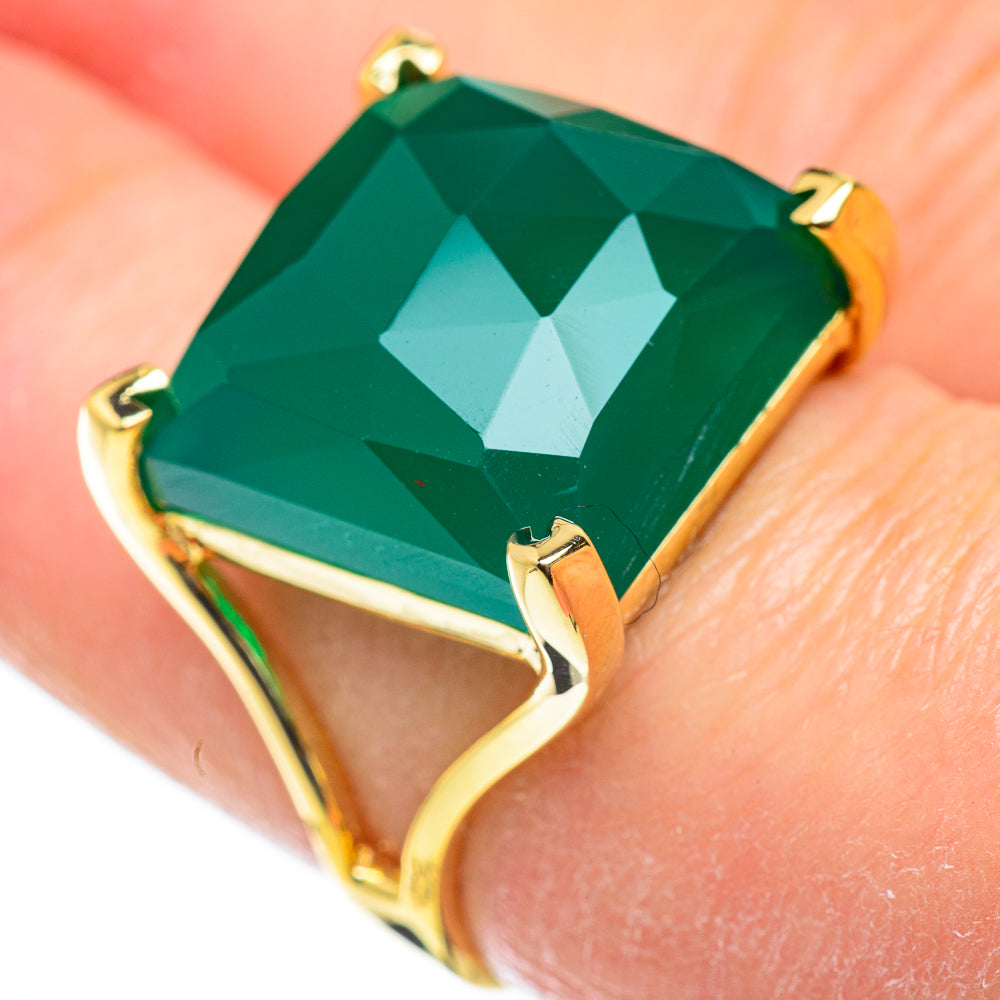 Green Onyx Rings handcrafted by Anasilvercos - RING52064