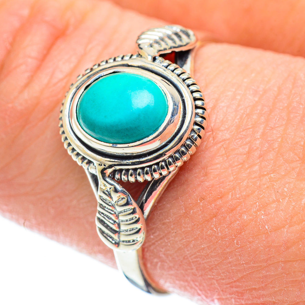 Arizona Turquoise Rings handcrafted by Anasilvercos - RING52094