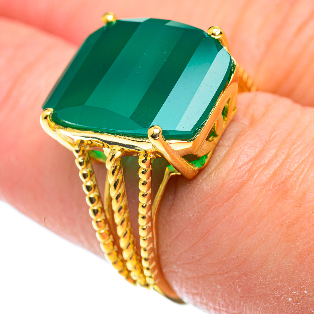 Green Onyx Rings handcrafted by Anasilvercos - RING52099
