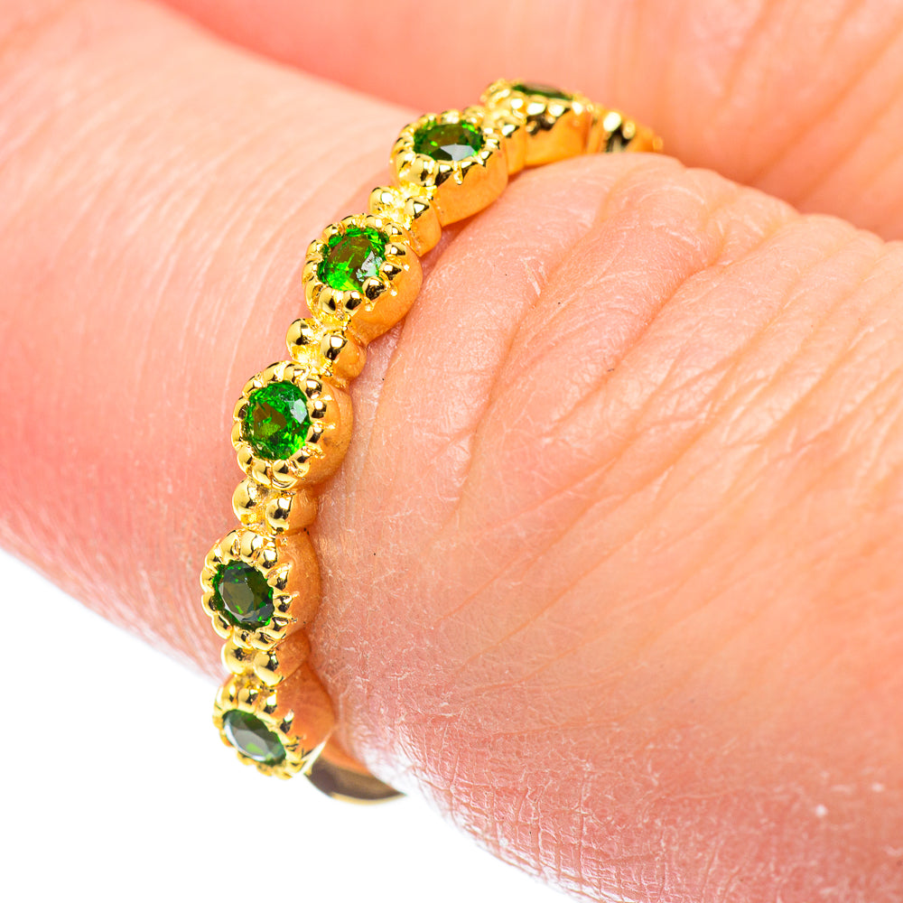 Chrome Diopside Rings handcrafted by Anasilvercos - RING52100