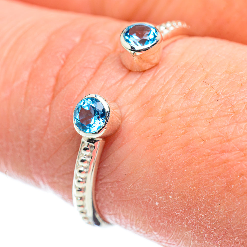 Blue Topaz Rings handcrafted by Anasilvercos - RING52111