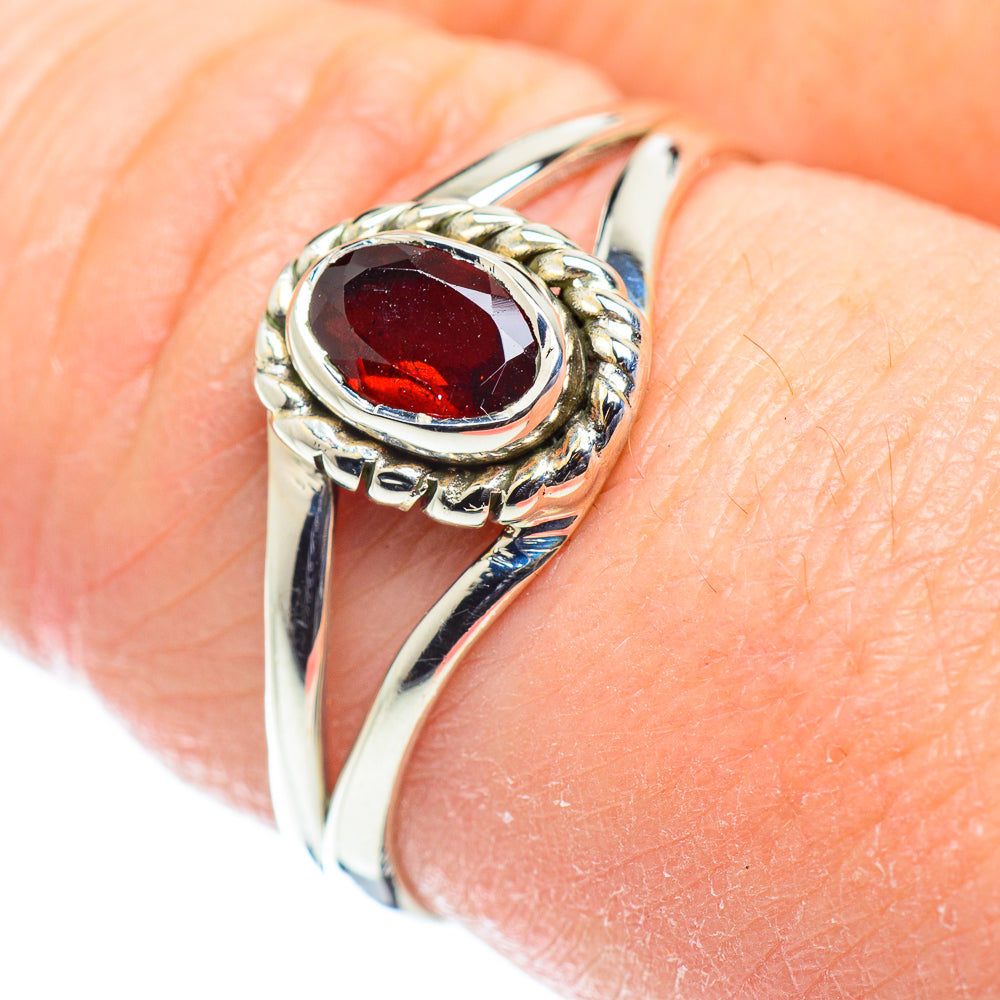 Garnet Rings handcrafted by Anasilvercos - RING52118
