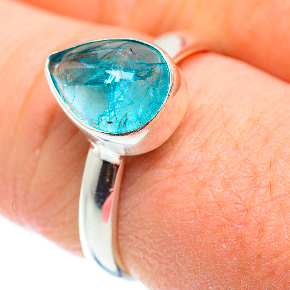 Blue Fluorite Rings handcrafted by Anasilvercos - RING52185