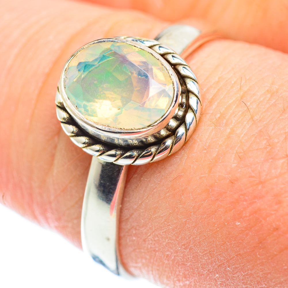 Ethiopian Opal Rings handcrafted by Anasilvercos - RING52208