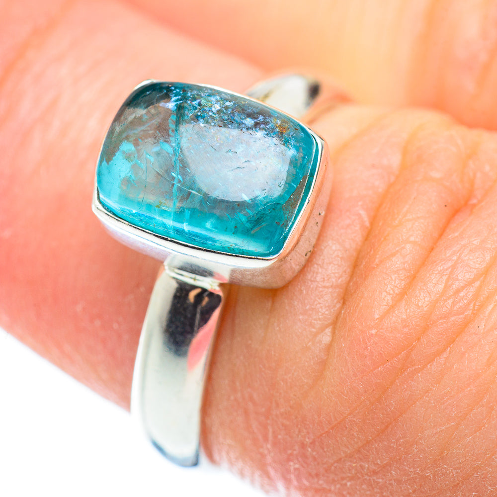 Blue Fluorite Rings handcrafted by Anasilvercos - RING52210