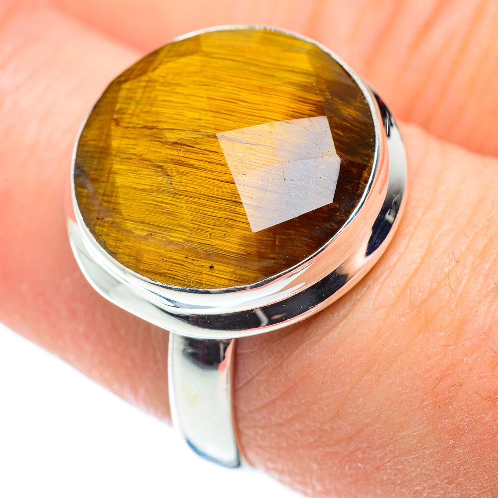 Tiger Eye Rings handcrafted by Anasilvercos - RING52220