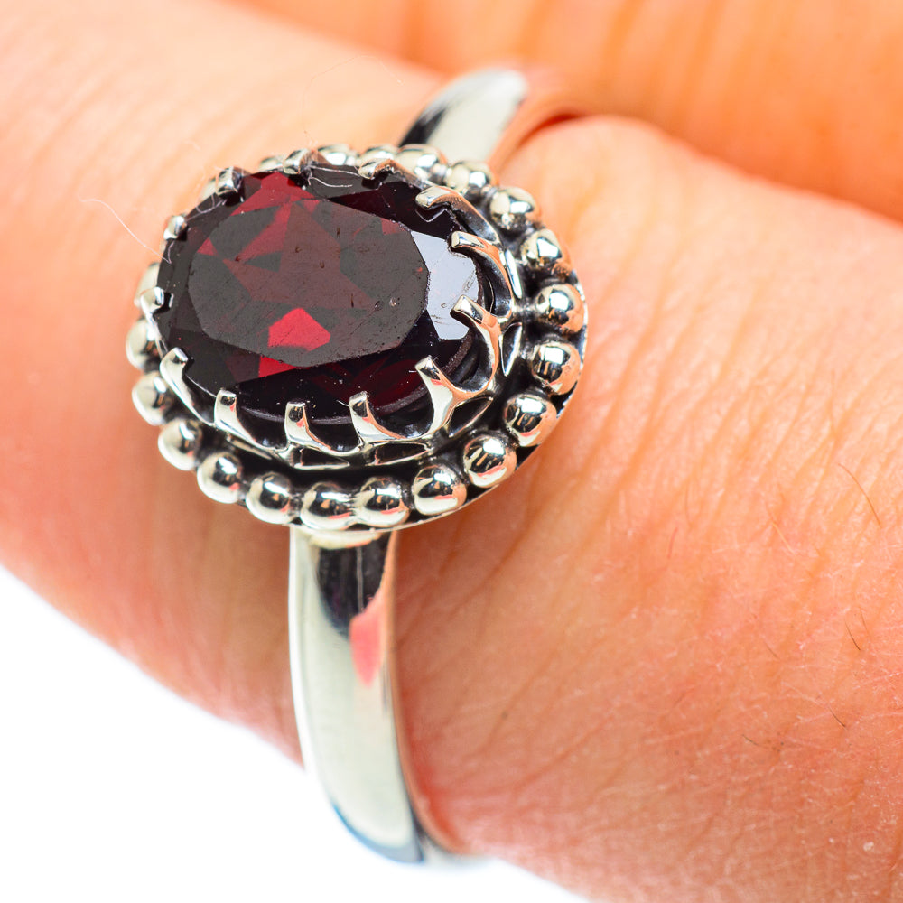 Garnet Rings handcrafted by Anasilvercos - RING52224