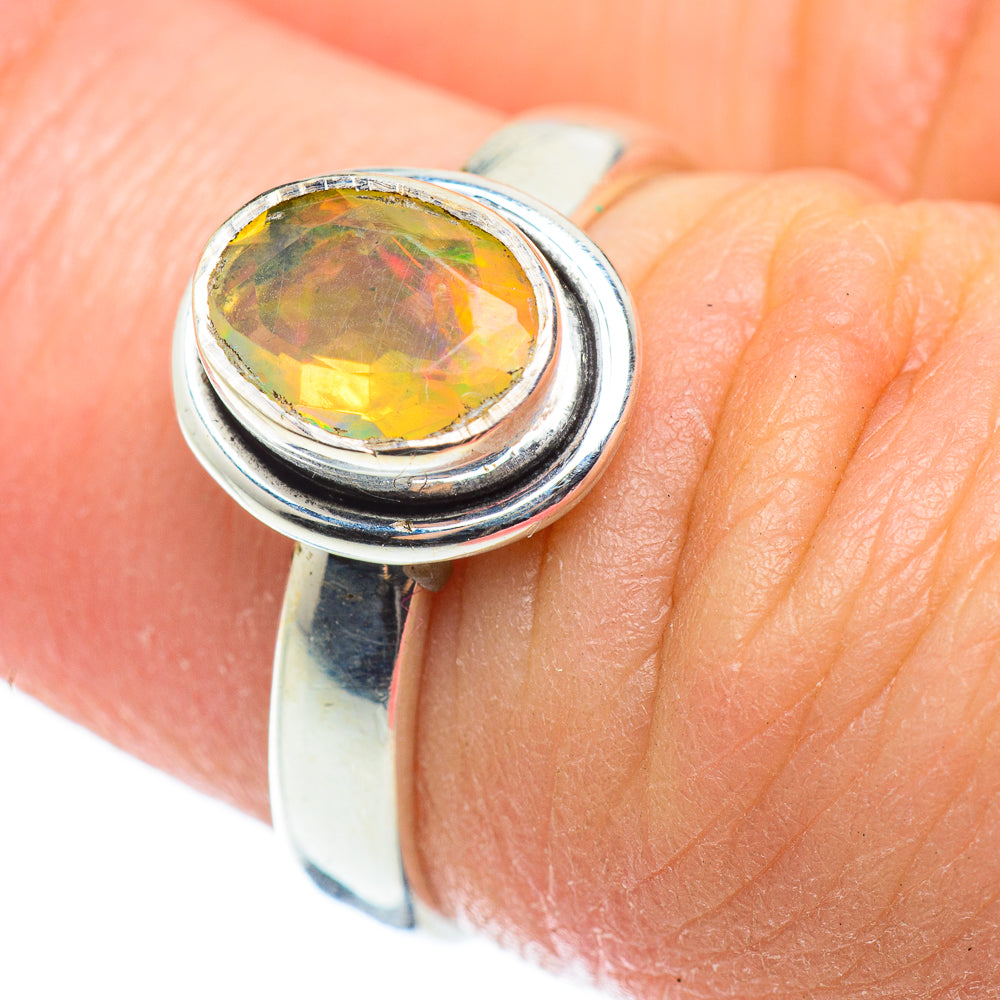 Ethiopian Opal Rings handcrafted by Anasilvercos - RING52236