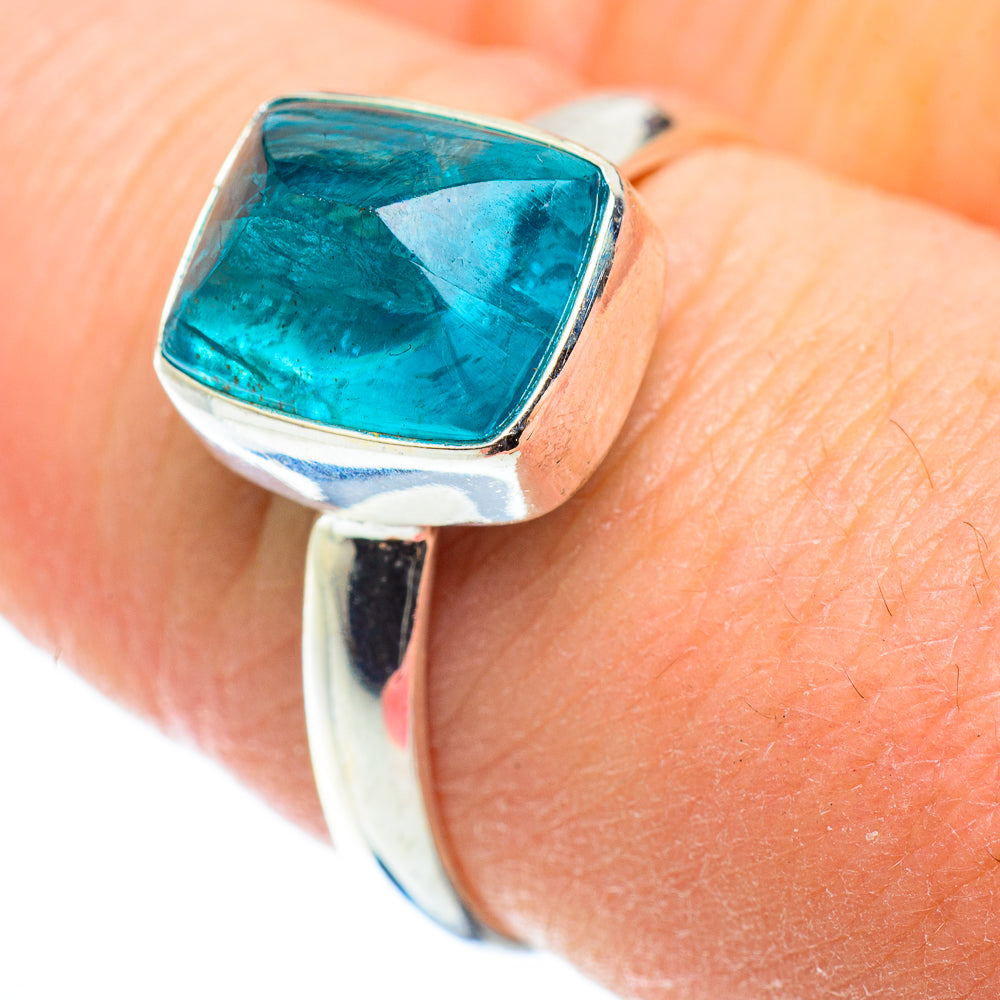Blue Fluorite Rings handcrafted by Anasilvercos - RING52243