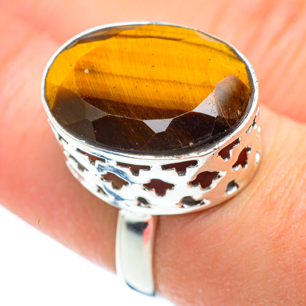 Tiger Eye Rings handcrafted by Anasilvercos - RING52250