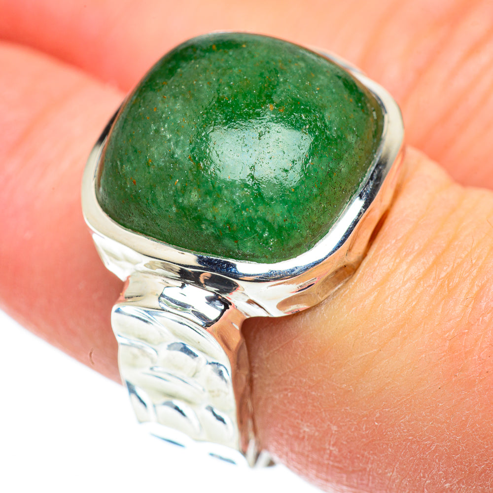 Green Aventurine Rings handcrafted by Anasilvercos - RING52277