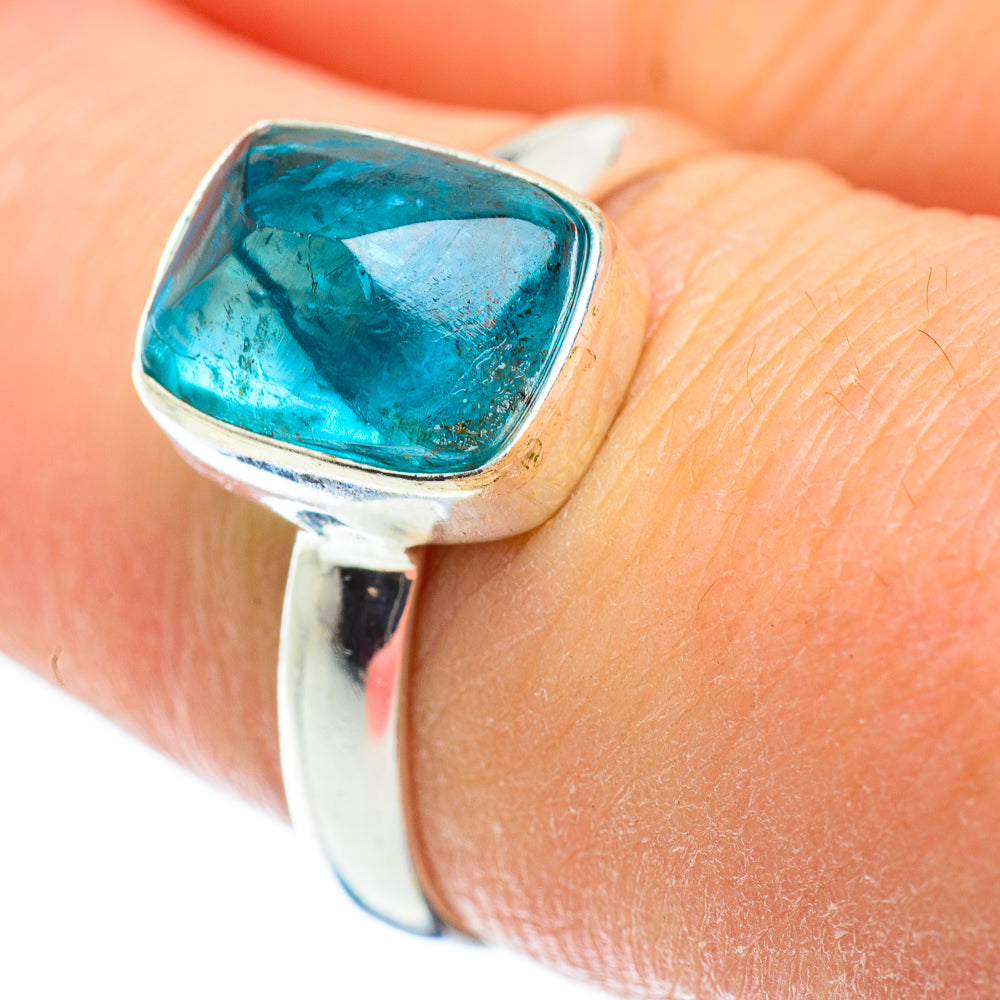 Blue Fluorite Rings handcrafted by Anasilvercos - RING52320