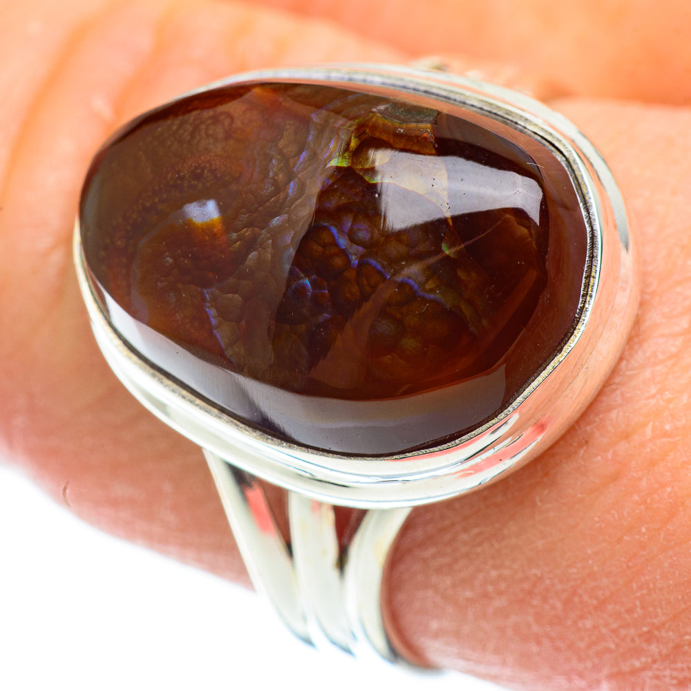 Mexican Fire Agate Rings handcrafted by Anasilvercos - RING52327