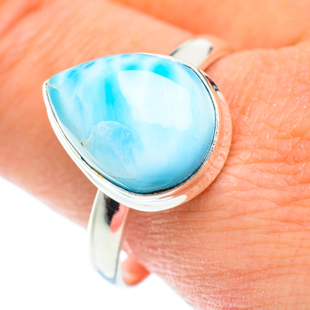 Larimar Rings handcrafted by Anasilvercos - RING52341