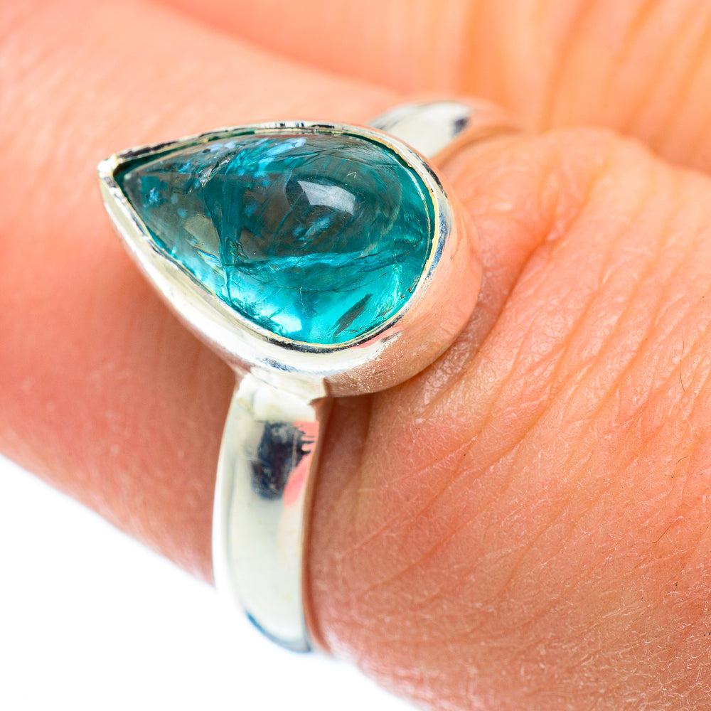 Blue Fluorite Rings handcrafted by Anasilvercos - RING52361