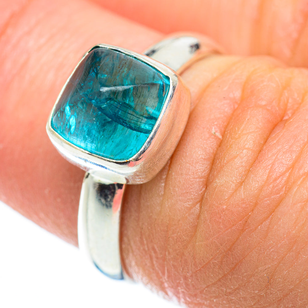 Blue Fluorite Rings handcrafted by Anasilvercos - RING52374