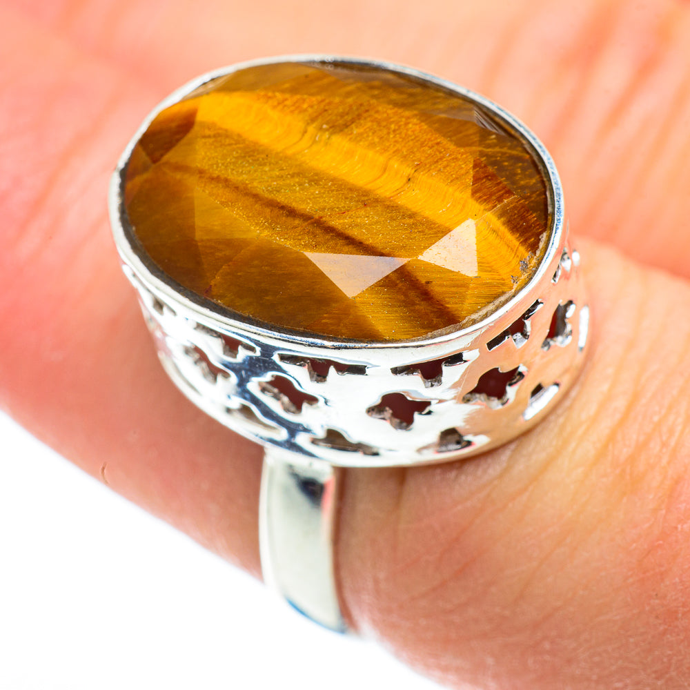 Tiger Eye Rings handcrafted by Anasilvercos - RING52382