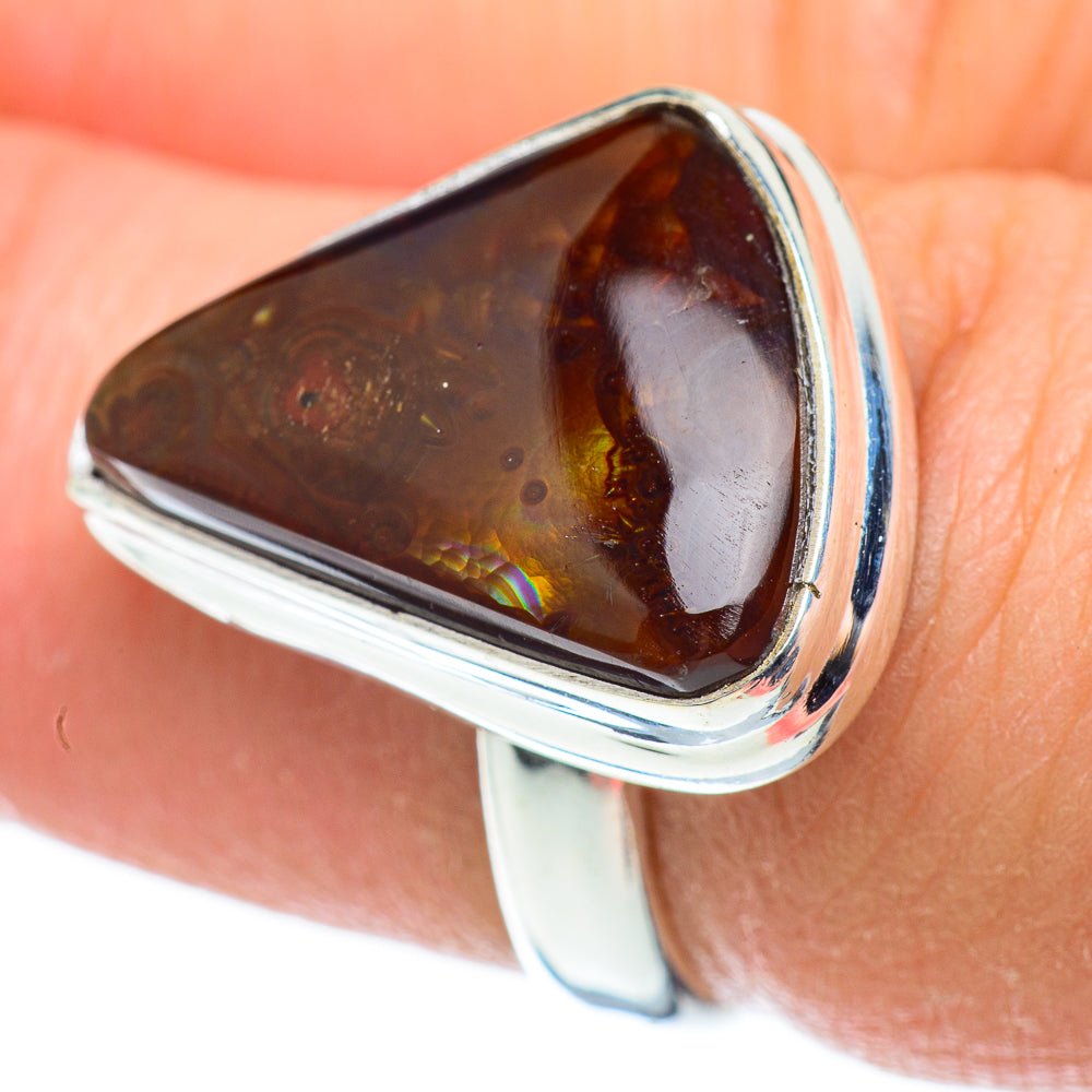Mexican Fire Agate Rings handcrafted by Anasilvercos - RING52414