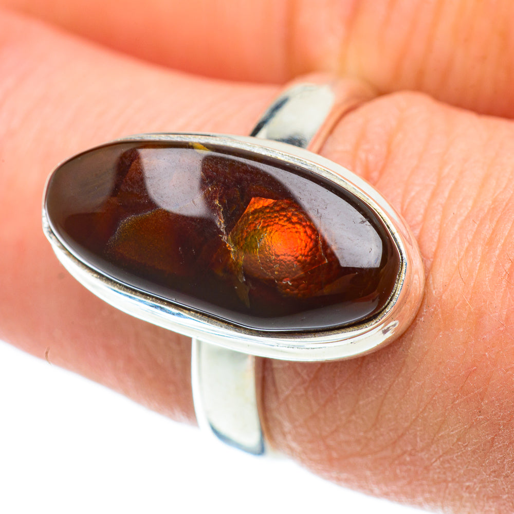 Mexican Fire Agate Rings handcrafted by Anasilvercos - RING52429
