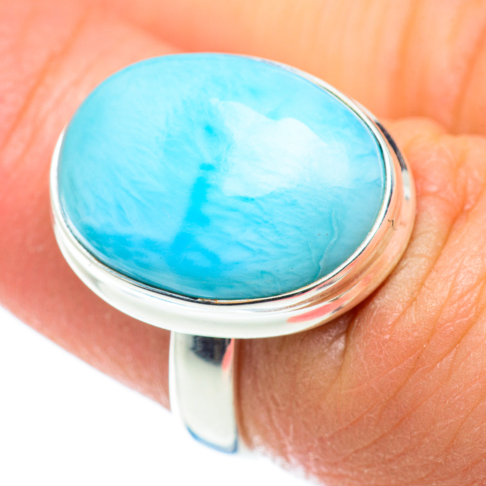 Larimar Rings handcrafted by Anasilvercos - RING52469