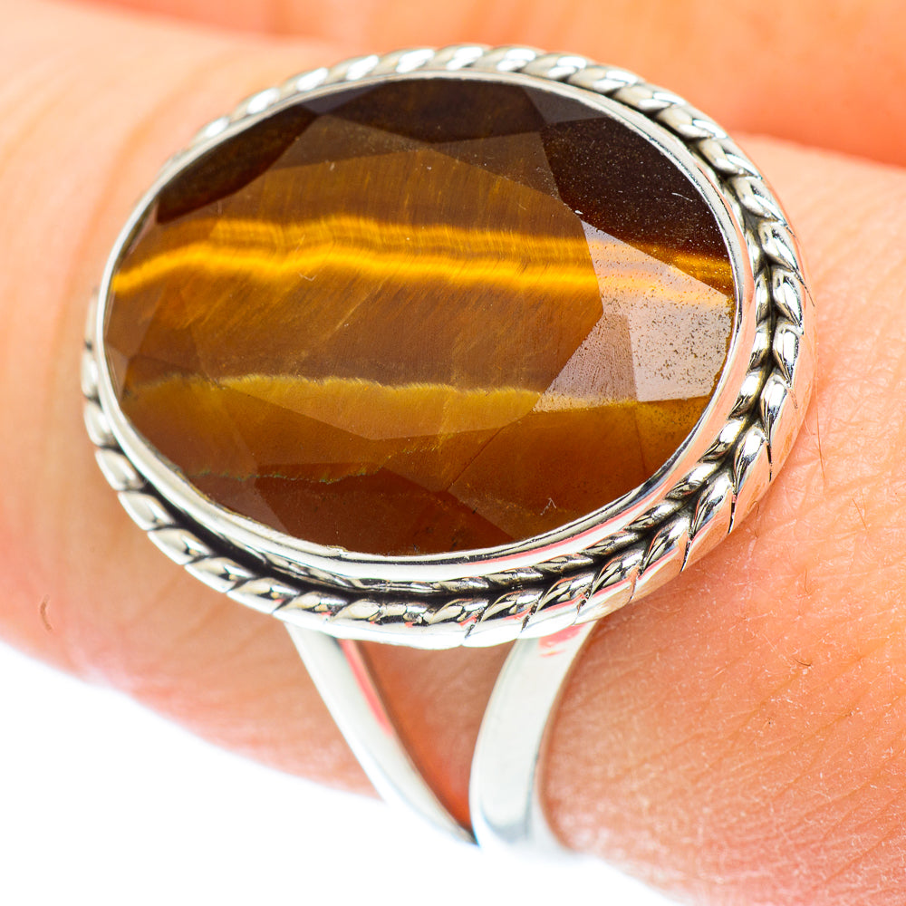 Tiger Eye Rings handcrafted by Anasilvercos - RING52590