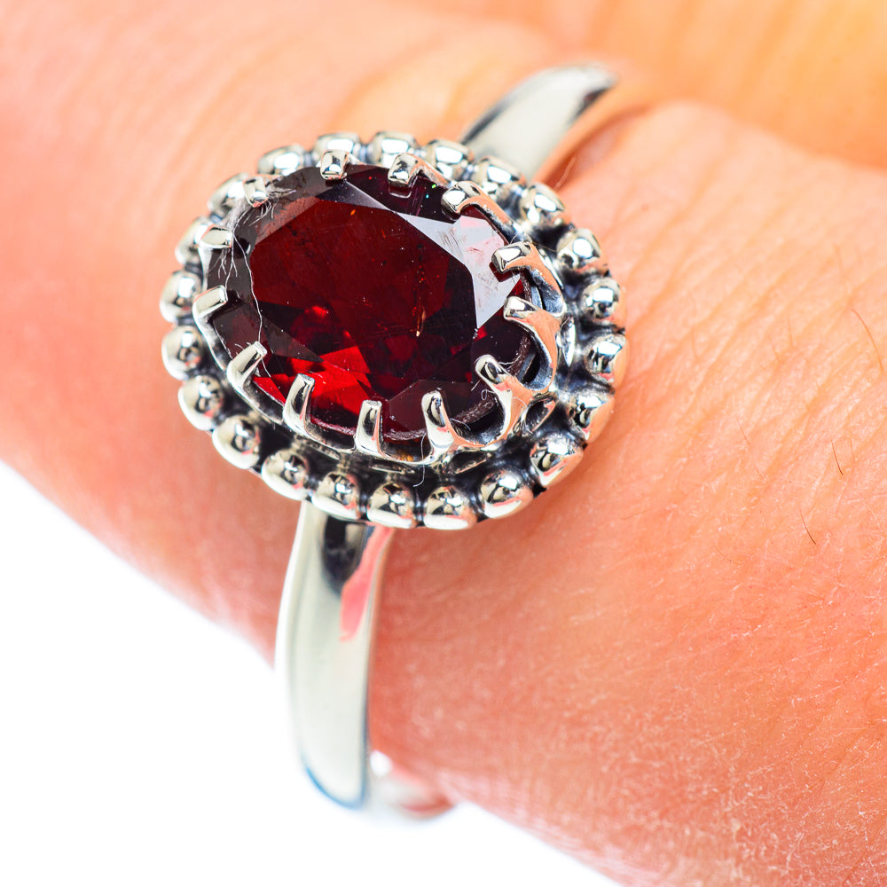 Garnet Rings handcrafted by Anasilvercos - RING52595