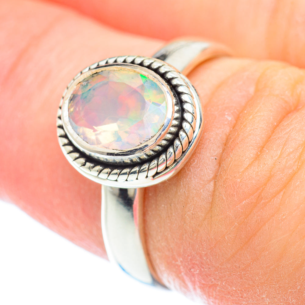 Ethiopian Opal Rings handcrafted by Anasilvercos - RING52604