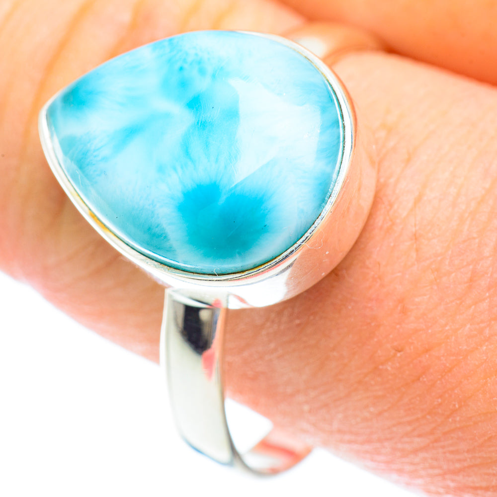 Larimar Rings handcrafted by Anasilvercos - RING52606
