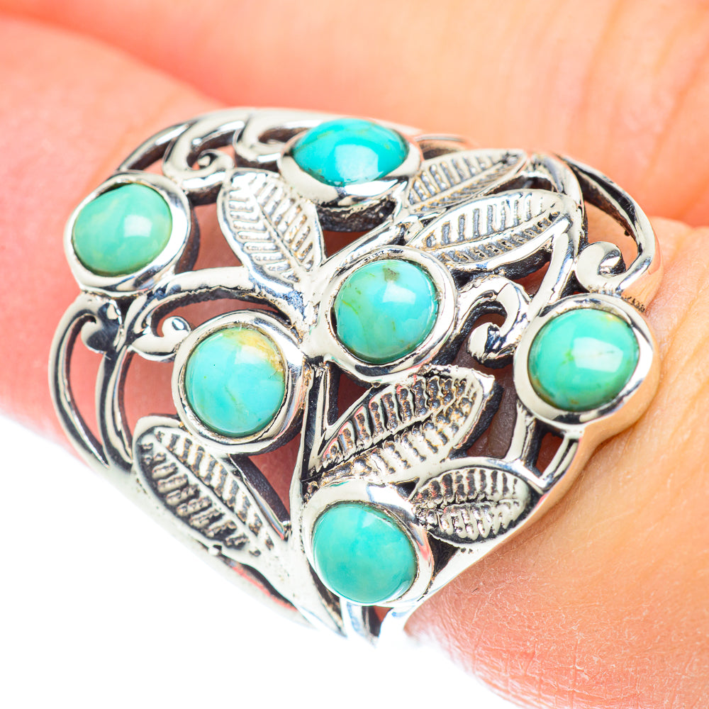 Tibetan Turquoise Rings handcrafted by Anasilvercos - RING52609
