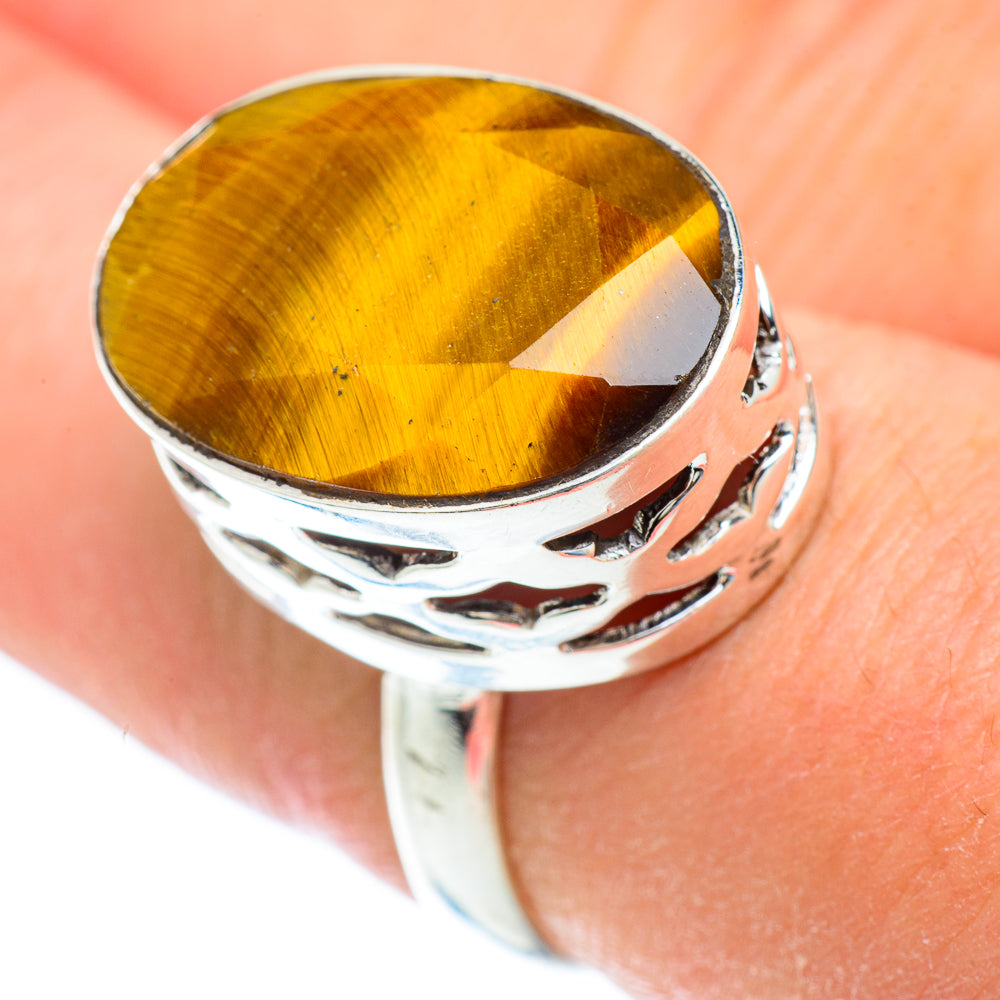 Tiger Eye Rings handcrafted by Anasilvercos - RING52616