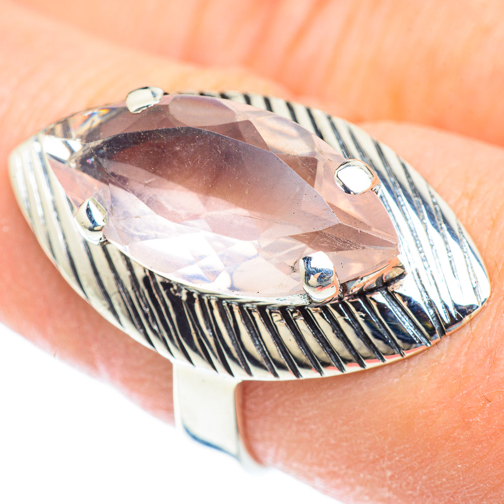 Rose Quartz Rings handcrafted by Anasilvercos - RING52618