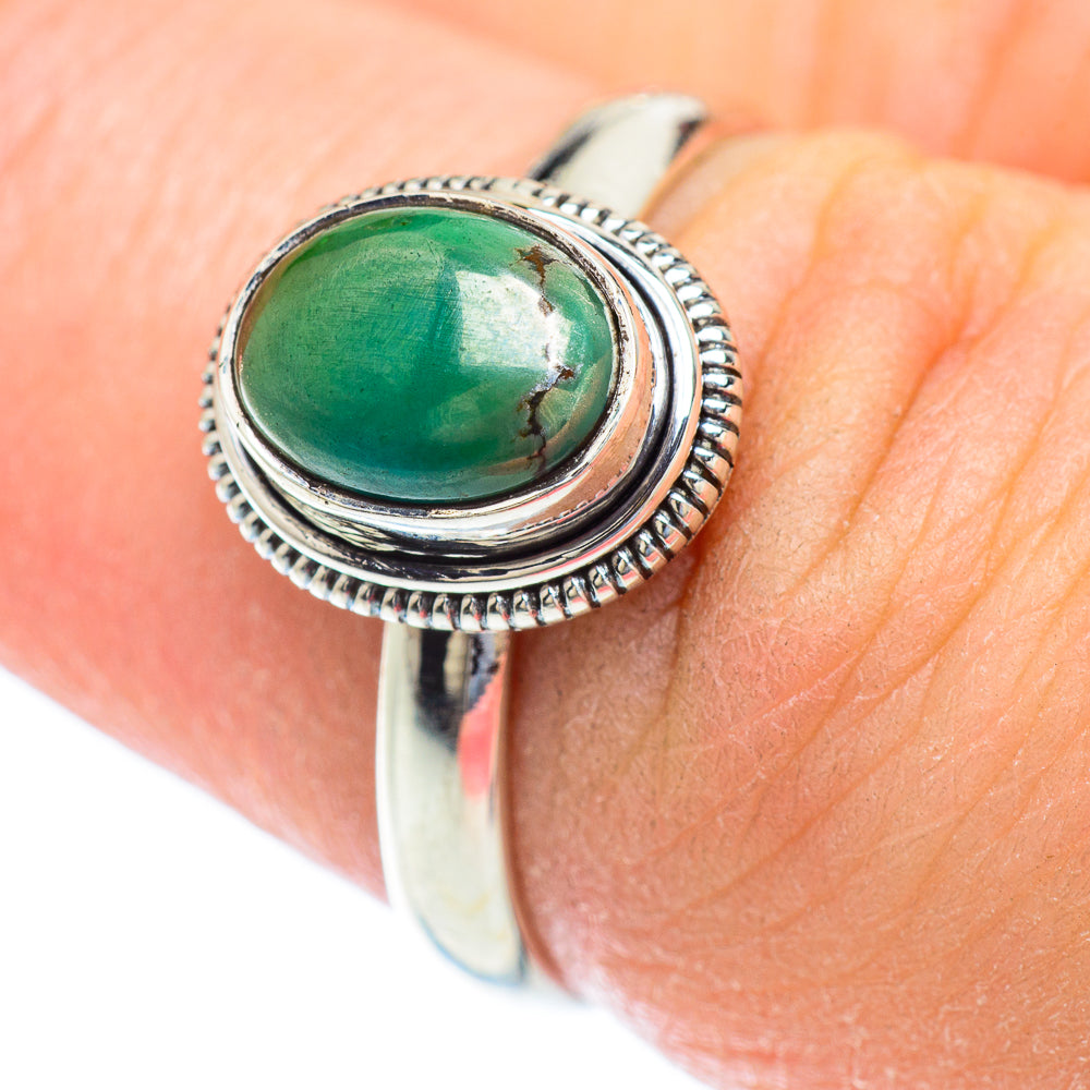 Tibetan Turquoise Rings handcrafted by Anasilvercos - RING52639
