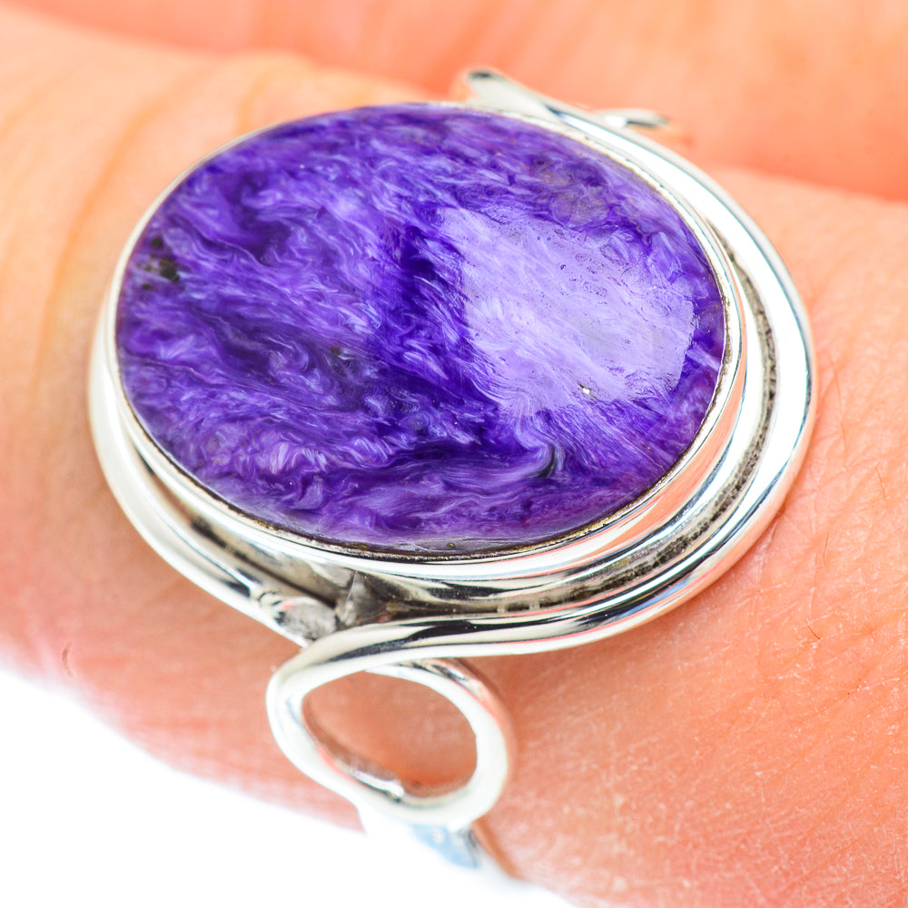 Charoite Rings handcrafted by Anasilvercos - RING52646