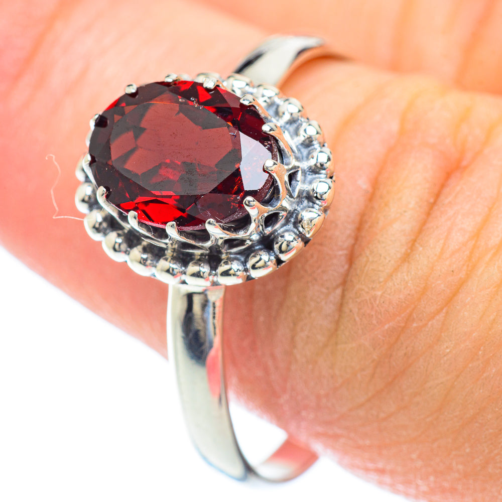 Garnet Rings handcrafted by Anasilvercos - RING52668