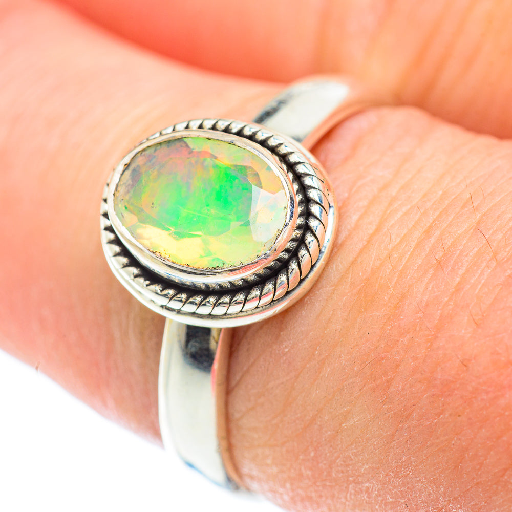 Ethiopian Opal Rings handcrafted by Anasilvercos - RING52673