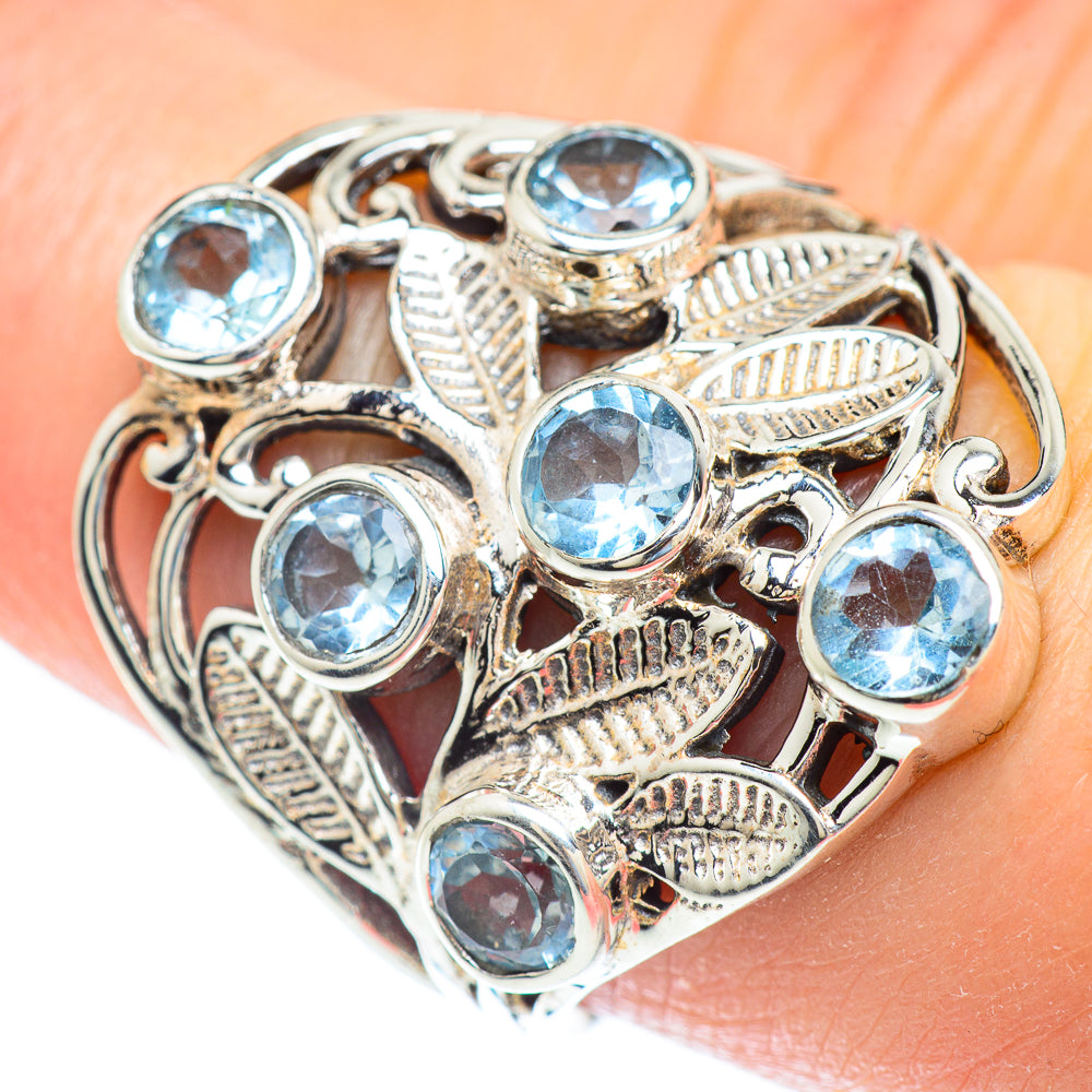 Blue Topaz Rings handcrafted by Anasilvercos - RING52677
