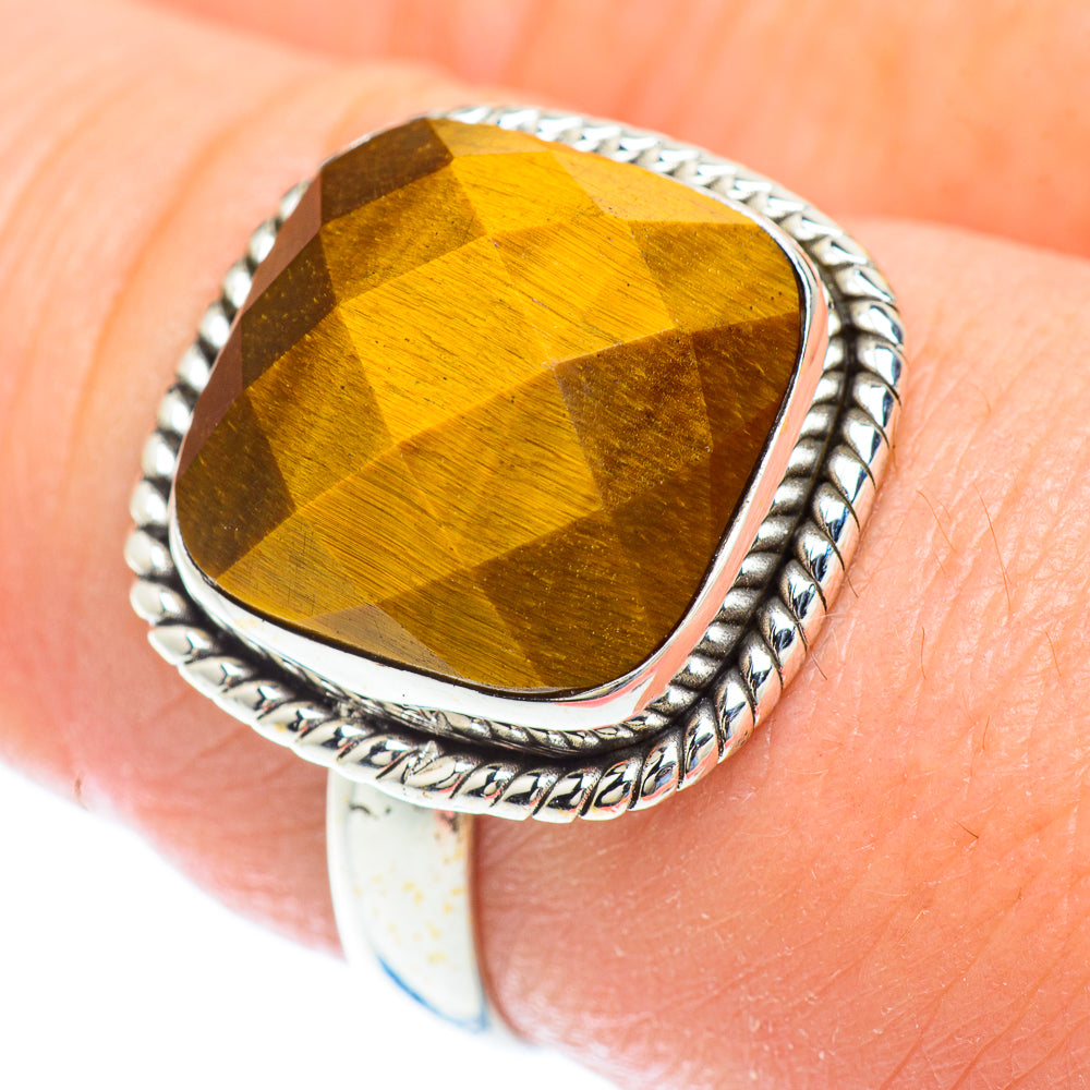 Tiger Eye Rings handcrafted by Anasilvercos - RING52687