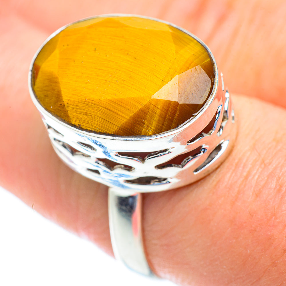 Tiger Eye Rings handcrafted by Anasilvercos - RING52709
