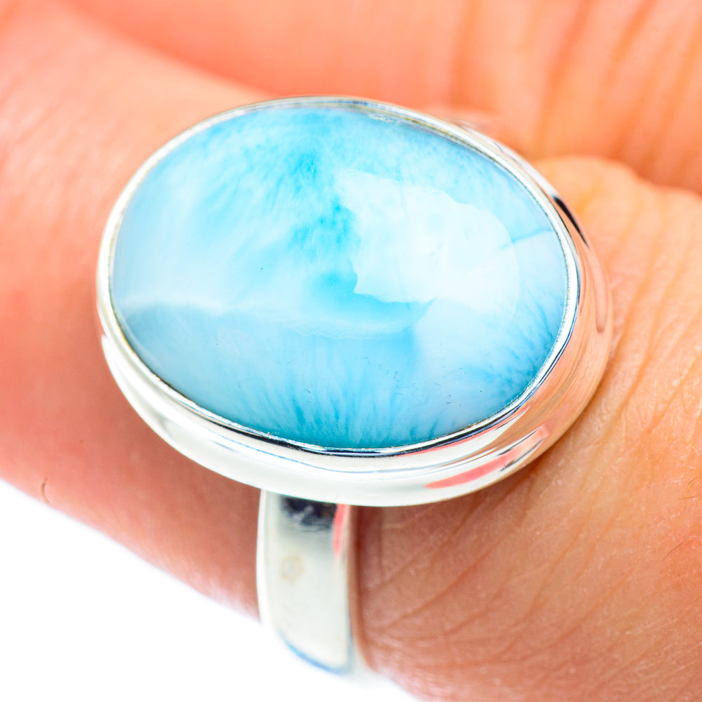 Larimar Rings handcrafted by Anasilvercos - RING52740