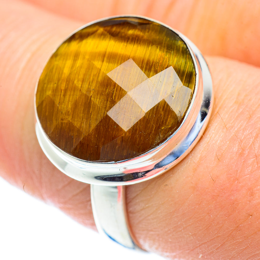 Tiger Eye Rings handcrafted by Anasilvercos - RING52765