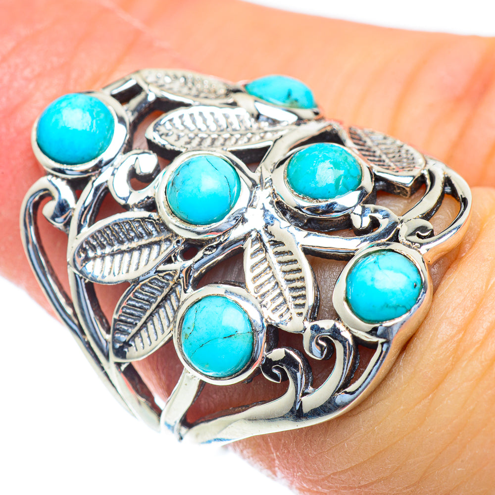 Tibetan Turquoise Rings handcrafted by Anasilvercos - RING52772