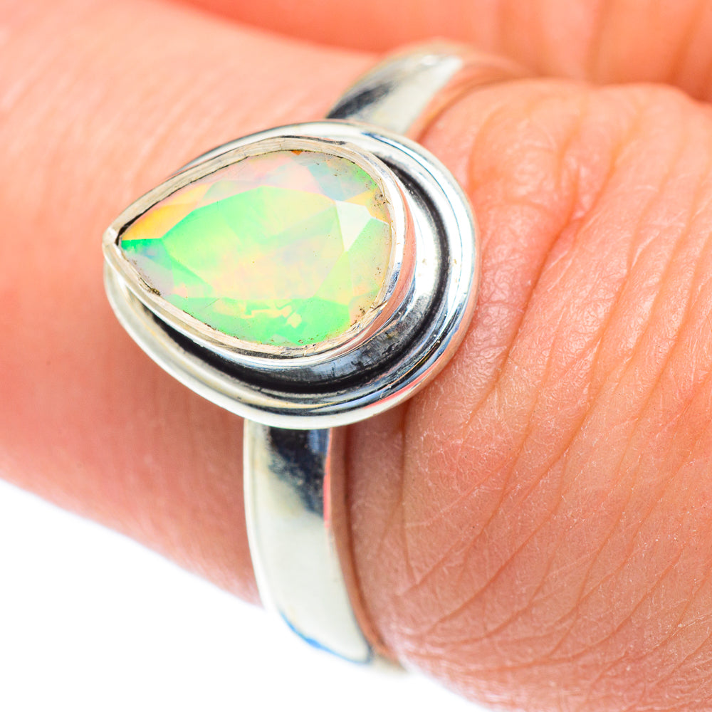 Ethiopian Opal Rings handcrafted by Anasilvercos - RING52801