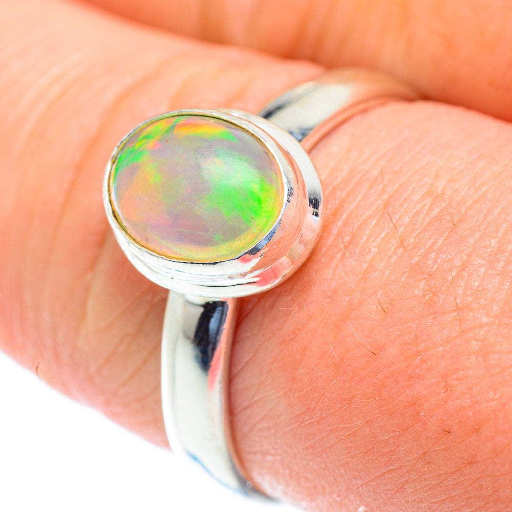 Ethiopian Opal Rings handcrafted by Anasilvercos - RING52802