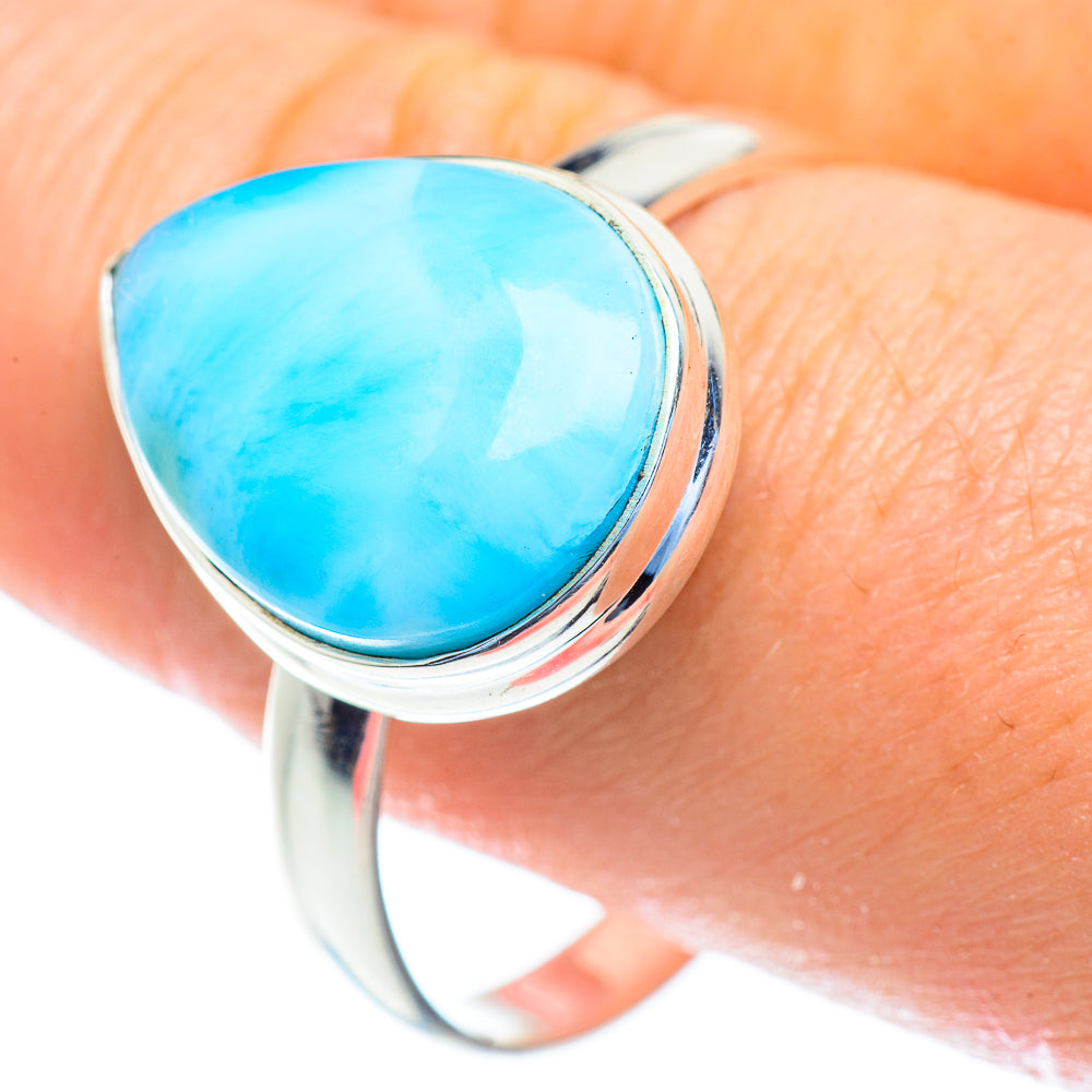 Larimar Rings handcrafted by Anasilvercos - RING52821
