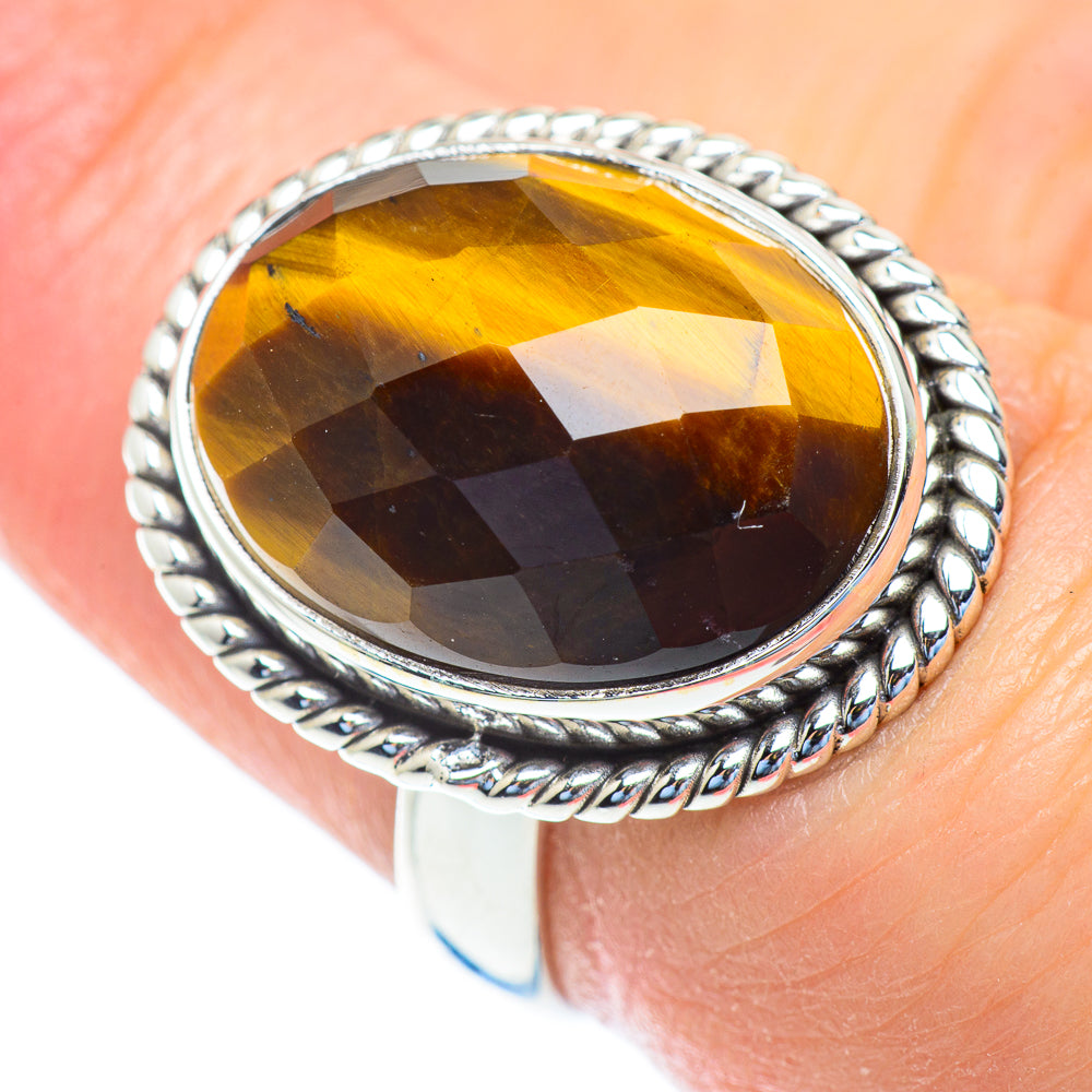 Tiger Eye Rings handcrafted by Anasilvercos - RING52827